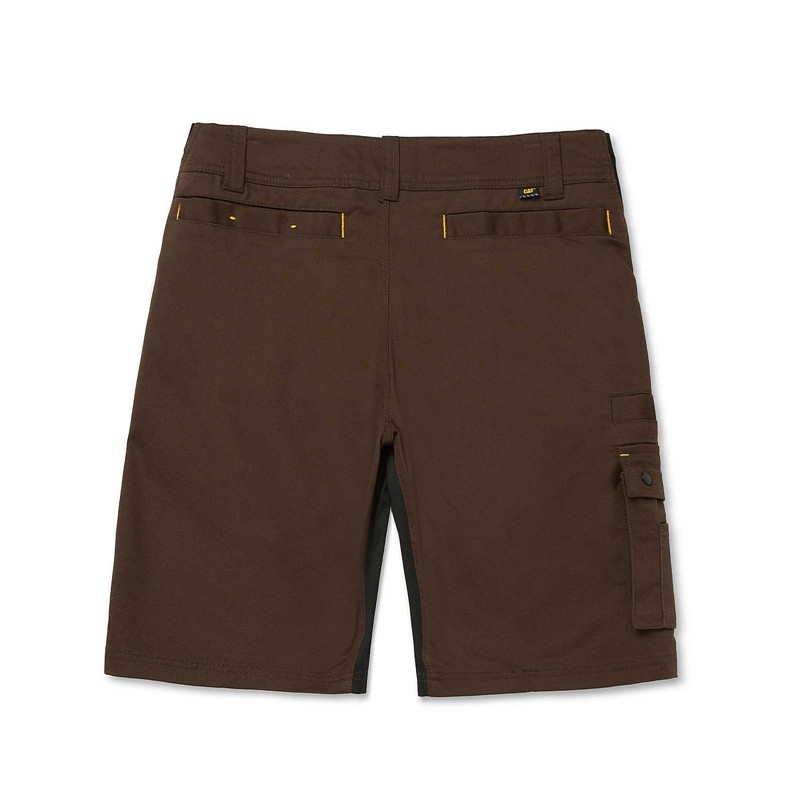 CatFootweat Operator Flex Short Men's Clothing Brown | 01POSGTBC