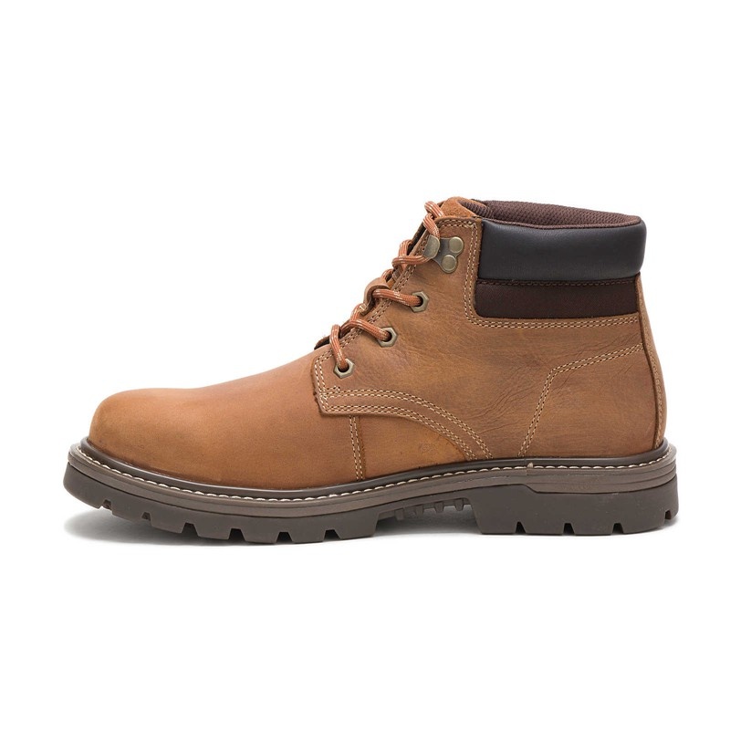 CatFootweat Outbase Waterproof Men's Work Boots Brown | 27MGNQVJW