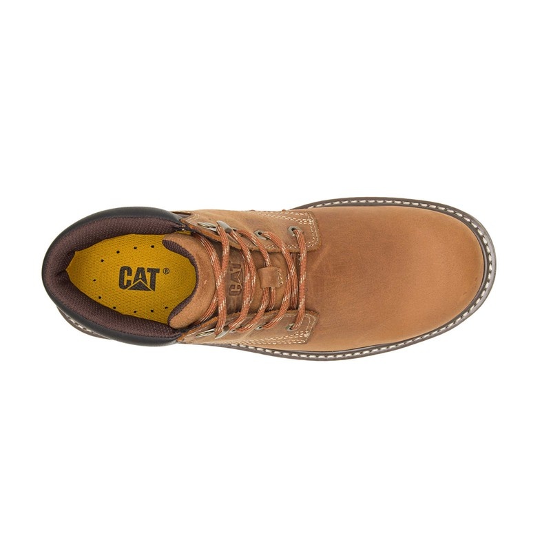 CatFootweat Outbase Waterproof Men's Work Boots Brown | 27MGNQVJW