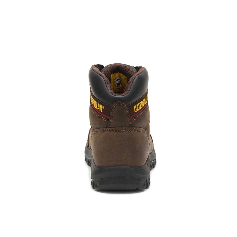 CatFootweat Outline Men's Work Boots Brown | 98YVLJUXS