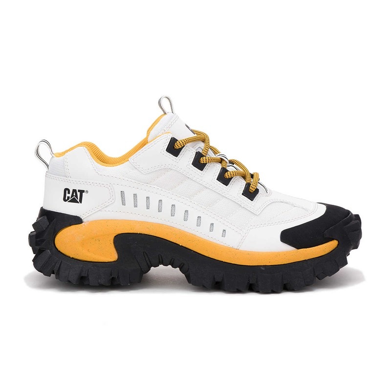 CatFootweat Re-Powered Intruder Chunky Trainer Men\'s Casual Shoes White / Yellow | 47XEKYPUV