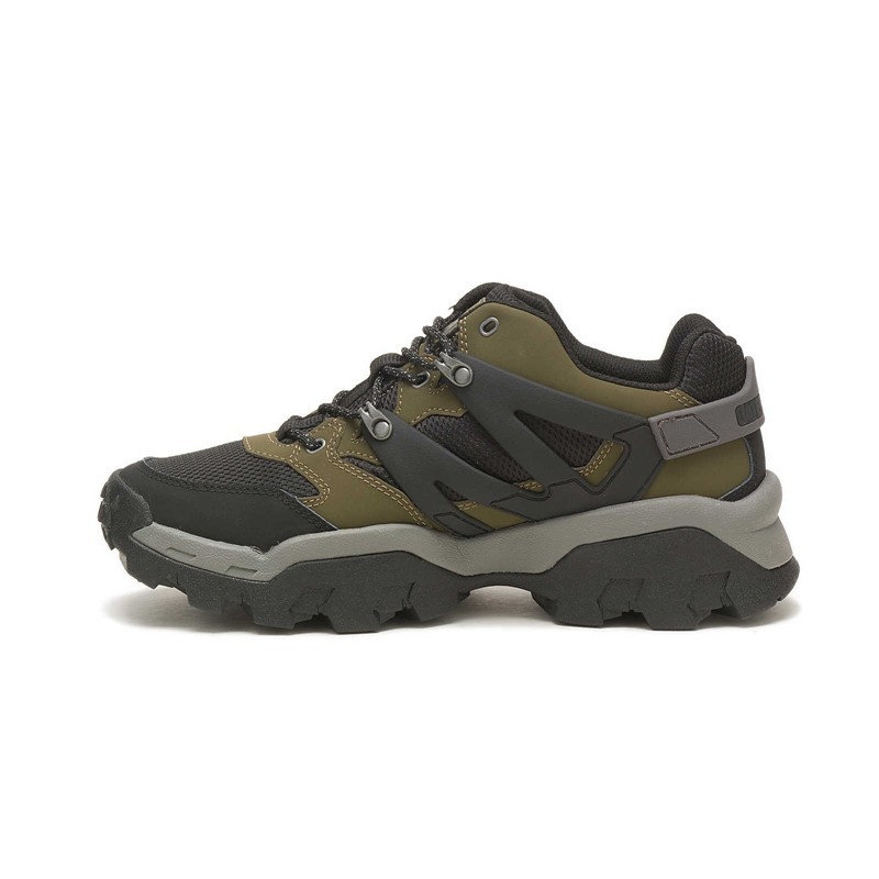 CatFootweat Reactor Sneaker - Unisex Styles Women's Shoes Dark Olive / Black | 15FHRBGXV