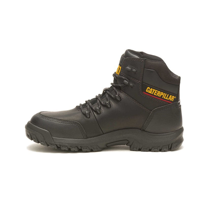 CatFootweat Resorption Waterproof Composite Toe Men's Work Boots Black | 86WJRQBTE