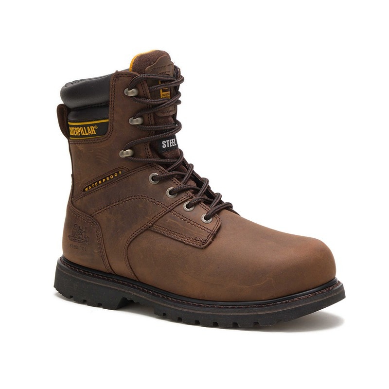 CatFootweat Salvowaterproof Steel Toe Thinsulate Men's Work Boots Dark Brown | 24DSMYUGB