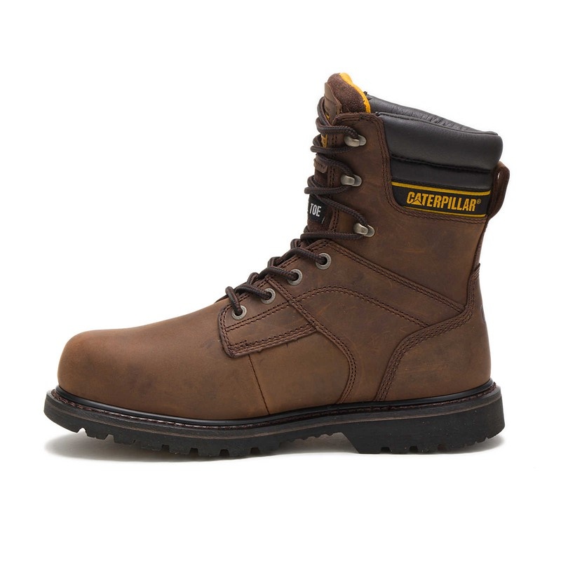 CatFootweat Salvowaterproof Steel Toe Thinsulate Men's Work Boots Dark Brown | 24DSMYUGB