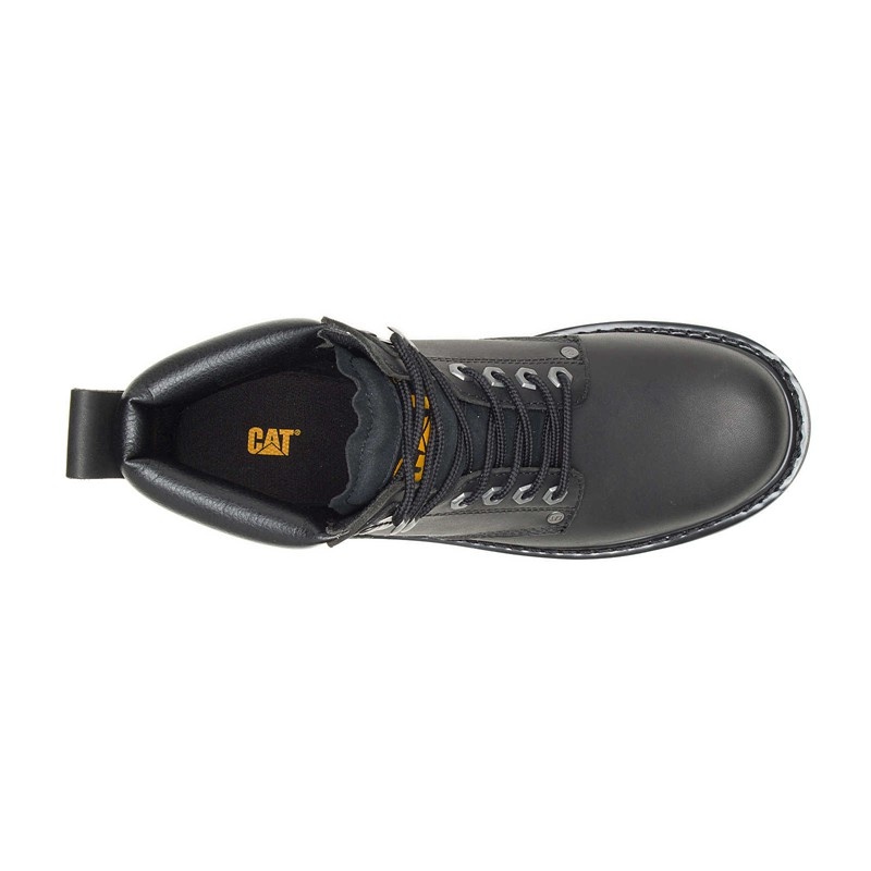 CatFootweat Second Shift Men's Work Boots Black | 51XVDGAHQ