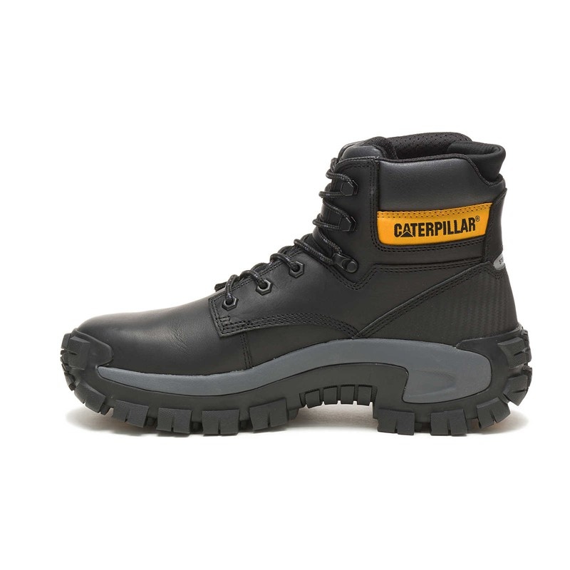 CatFootweat Steel Toe Men's Work Boots Black | 54ESTJNIA