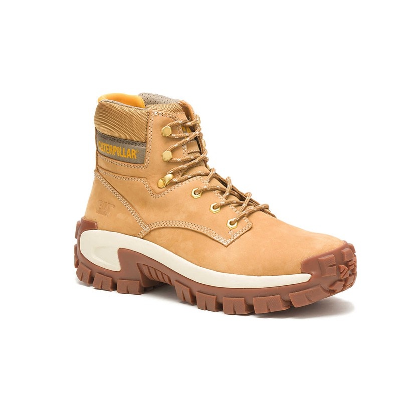 CatFootweat Steel Toe Men's Work Boots Orange | 90PDFCYIR