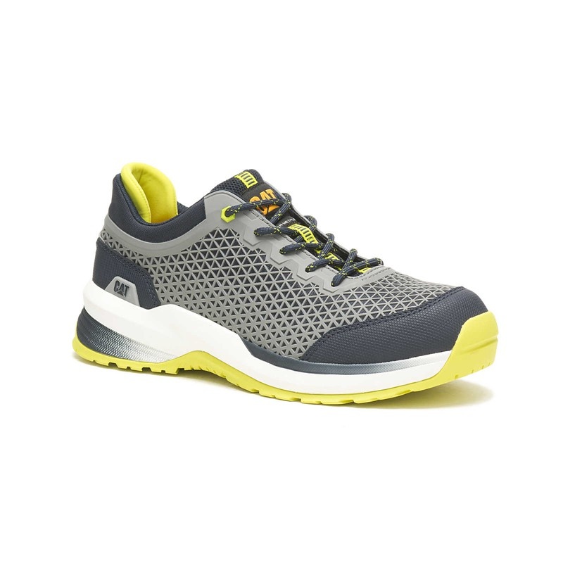 CatFootweat Streamline 2.0 Composite Men's Steel Toe Boots Grey / Yellow | 96SLDKGPF