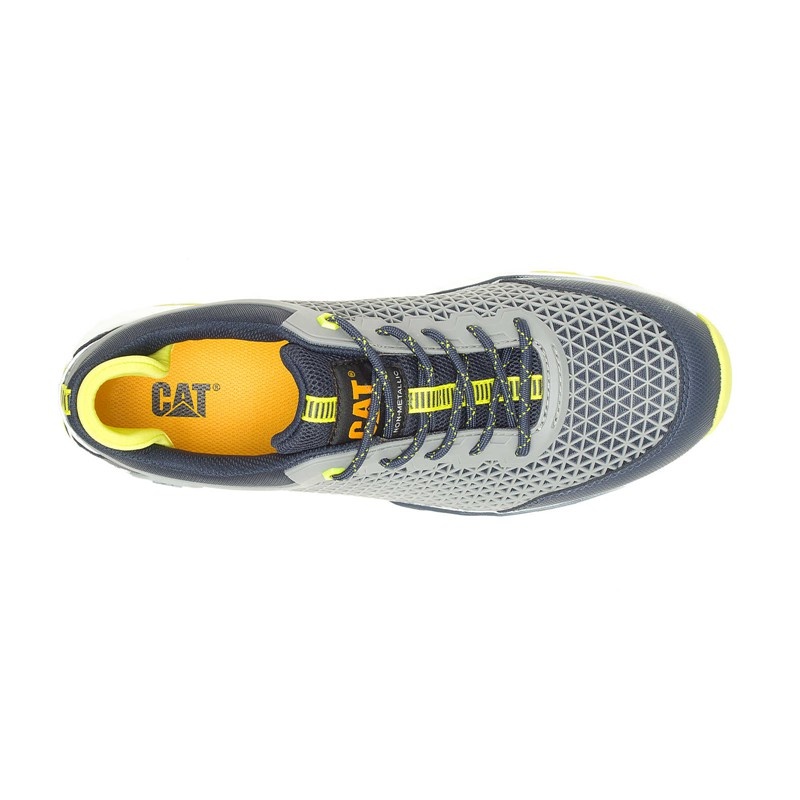 CatFootweat Streamline 2.0 Composite Men's Steel Toe Boots Grey / Yellow | 96SLDKGPF