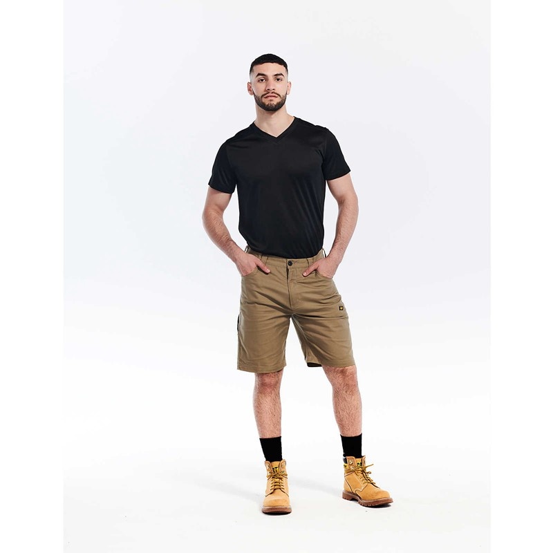 CatFootweat Stretch Canvas Utility Short Men's Clothing Khaki | 75AVPEUYK