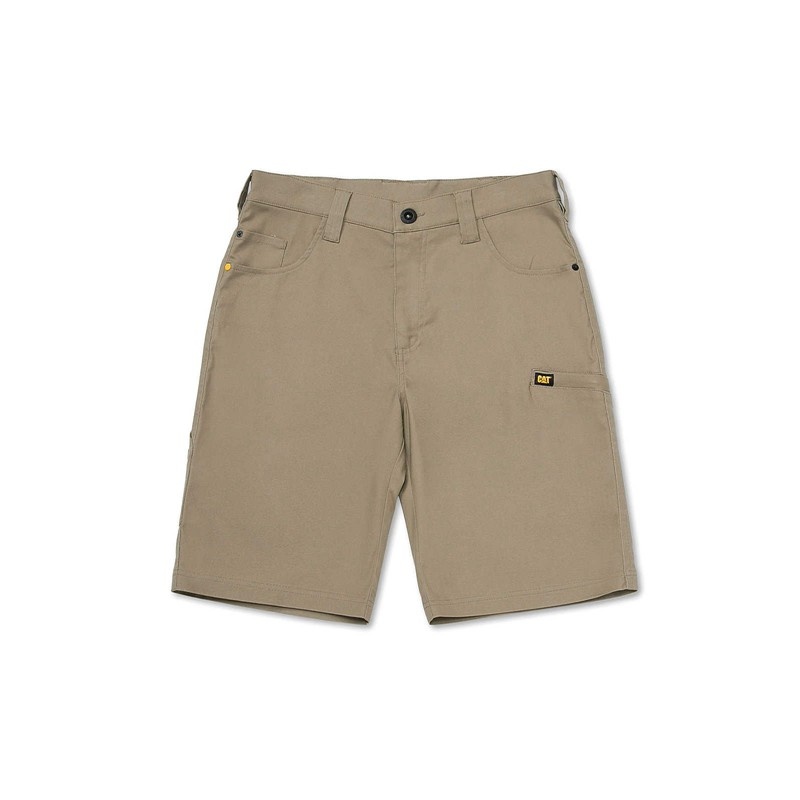 CatFootweat Stretch Canvas Utility Short Men's Clothing Khaki | 75AVPEUYK