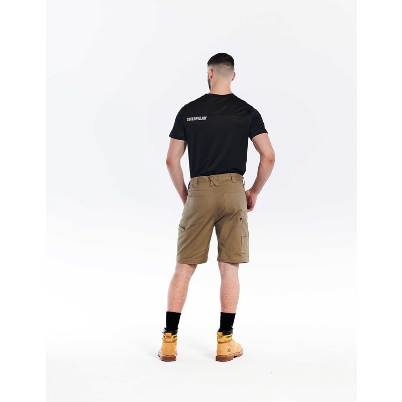 CatFootweat Stretch Canvas Utility Short Men's Clothing Khaki | 75AVPEUYK