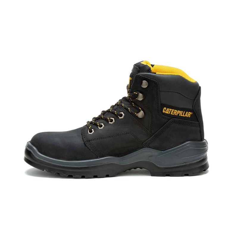 CatFootweat Striver Steel Toe Men's Work Boots Black | 70VDNCSBG