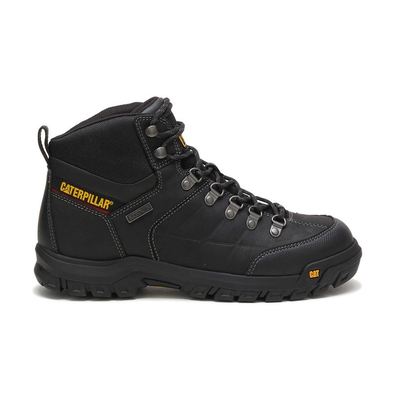 CatFootweat Threshold Waterproof Men\'s Work Boots Black | 34TRSEWQI