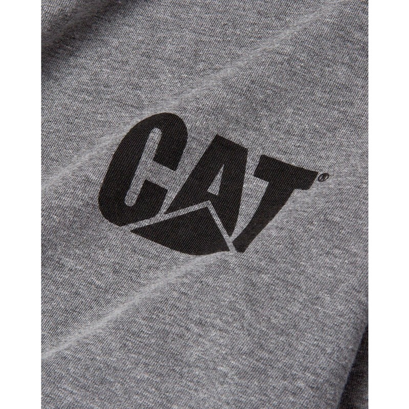 CatFootweat Trademark Banner Long Sleeve Tee Women's Workwear Dark Grey | 56DWVBAGI