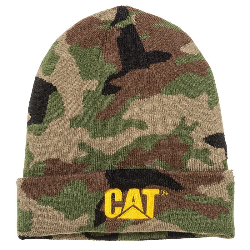 CatFootweat Trademark Cuff Beanie Men\'s Clothing Camo | 43GNDRMHE