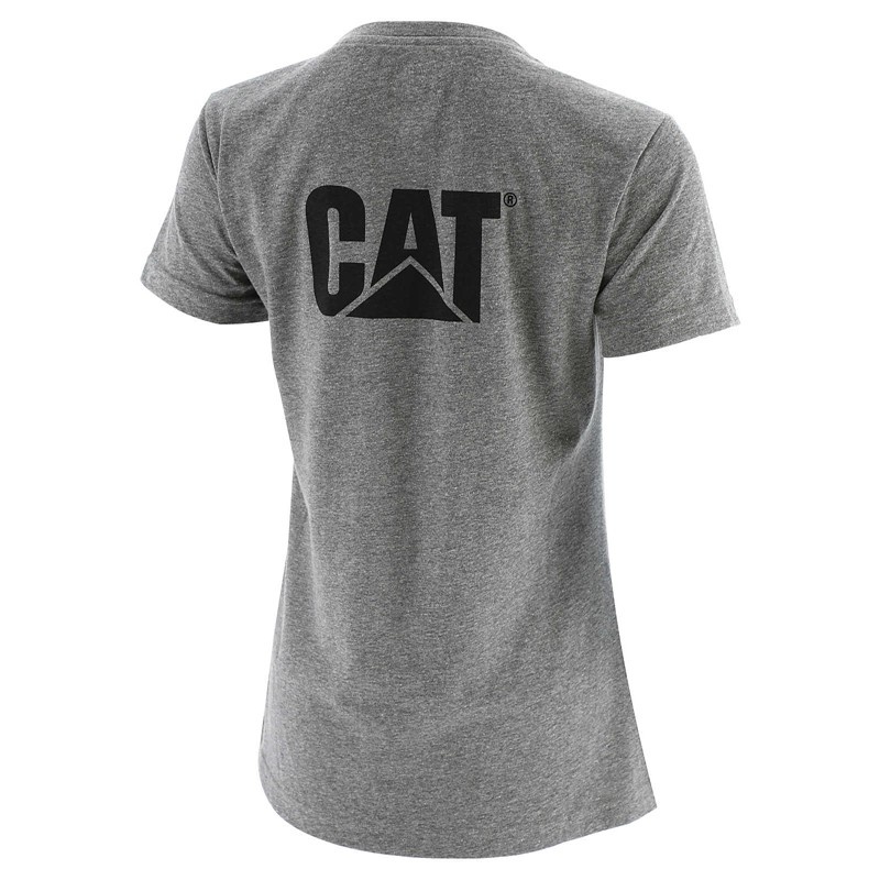 CatFootweat Trademark Tee Women's Workwear Grey | 45IKOFBGE