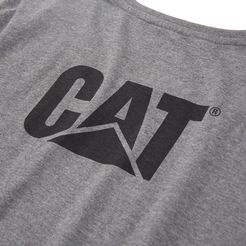 CatFootweat Trademark Tee Women's Workwear Grey | 45IKOFBGE