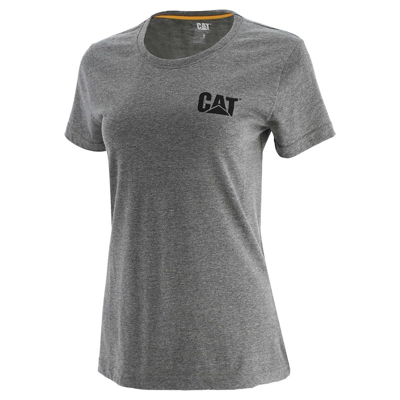 CatFootweat Trademark Tee Women\'s Workwear Grey | 45IKOFBGE