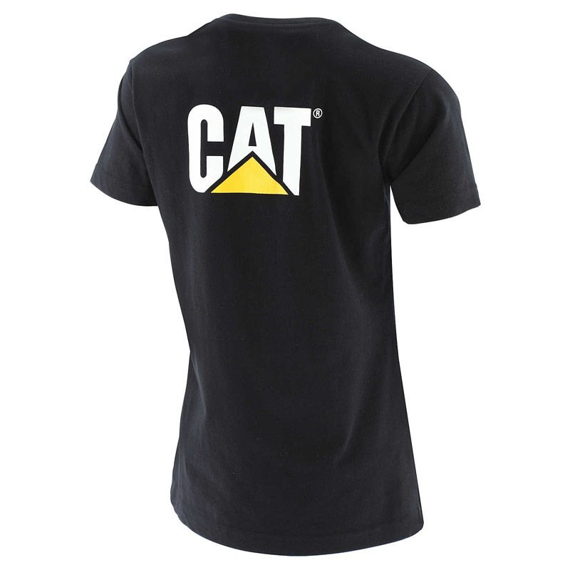 CatFootweat Trademark Tee Women's Workwear Black | 40UMYCWLK