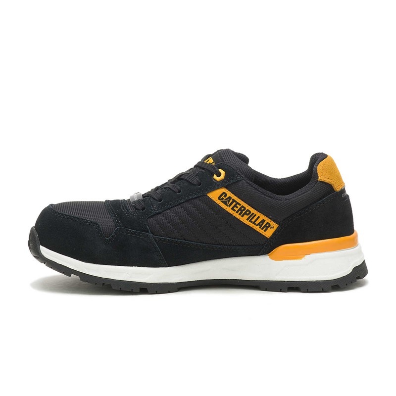 CatFootweat Venward Composite Women's Shoes Black / Yellow | 96SJTMXQR