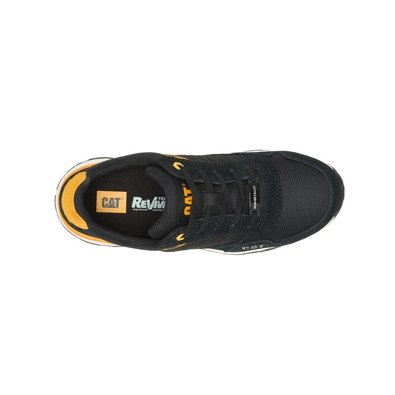 CatFootweat Venward Composite Women's Shoes Black / Yellow | 96SJTMXQR